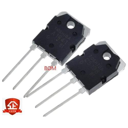 1pairs 2SC5198 2SA1941 TO3P ( A1941 + C5198) TO-3P Transistor original authentic