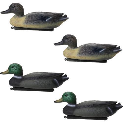 4 Pcs 3D PE Duck Decoy Floating Lure for Outdoor Hunting Fishing Photography 36 x 15 x 15cm