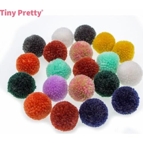 20PCS 30MM Solid Color Yarn Pompoms Craft Pom Pom Balls for Party Decoration, DIY Jewelry Making, Garlands, Embellishment