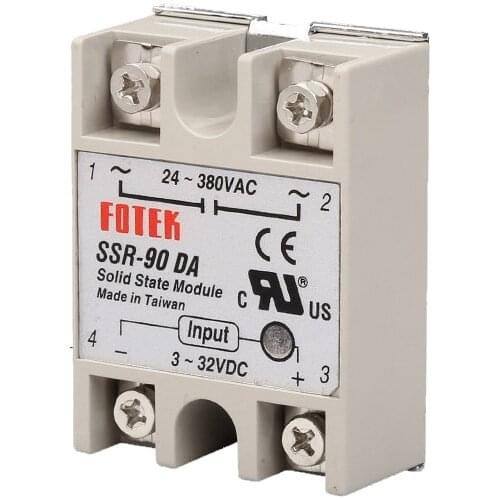 Industrial FOTEK Solid State Relay SSR 90A with Protective Flag SSR-90DA 90A DC control AC
