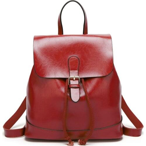 Luxury Women Leather Backpacks For Teenage Girls Sac a Dos School Backpack Female Travel Bagpack Ladies Casual Daypacks C1290