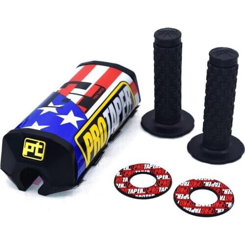 Handle Grips with Pro Taper Handlebar Pad Fat Bar Chest Protector Cross Fit 1-1/8 handle bar motorcycle Dirt bike pit bike