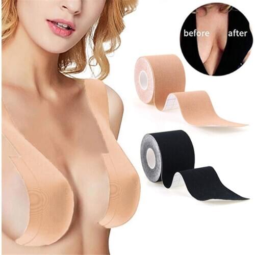 Sexy Women Push Up Bra Tape For Body Self Adhesive Invisible Breast Lift Tape Sticky Bra Boob Tape Silicone Strapless Bra Pads