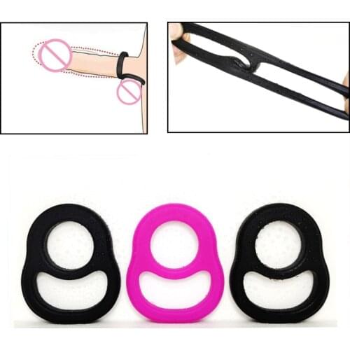 Silicone Cock Ring High Elastic Scrotal Bondage Penis Rings Delay Ejaculation Male Chastity Device Sex Toys for Men Couples