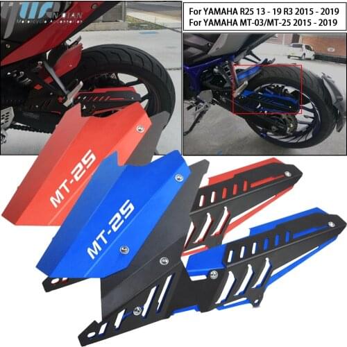 For YAMAHA MT25 MT-25 MT03 MT25 MT 03 25 Motorcycle CNC Rear Fender Mudguard Chain Guard Cover Protector Kit YZF R25 R3 YZF-R25