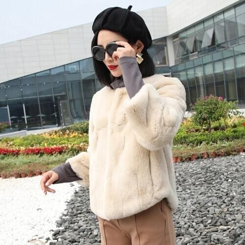 Rabbit Rex Real Fur Coat Female Jacket 2020 Winter Jacket Women Natural Fur Korean Vintage Jackets Chaqueta Mujer MY3550 s