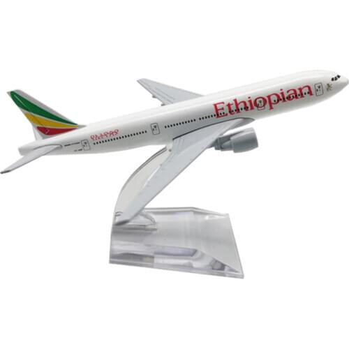 1/400 Scale Alloy Metal Airplane Ethiopian 777 B777 AirPlane Aircraft Model Diecast Children Aircraft Collections Toys