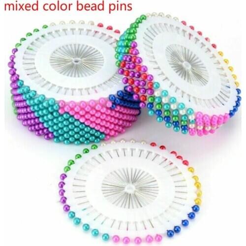1/6/12 plate mixed color white bead pin 3.5 cm water drop pearl head pin tailor pin DIY craft tool hand sewing needle