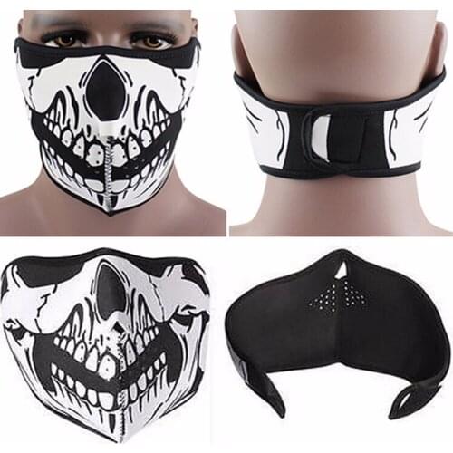 1Pc Outdoor Supplies Skull Neoprene Half Face Mouth Mask Ski Snowboard Motorcycle Biker Sport Protection
