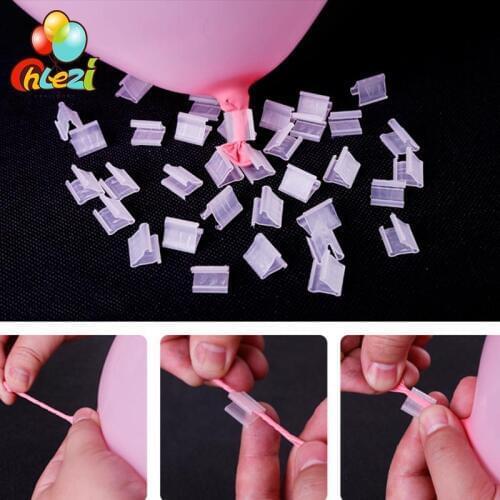 100 PCS Useful "V" Shape Balloons Sealing Clip Wedding Birthday Christmas Party Decoration Supplies latex balloon accessories