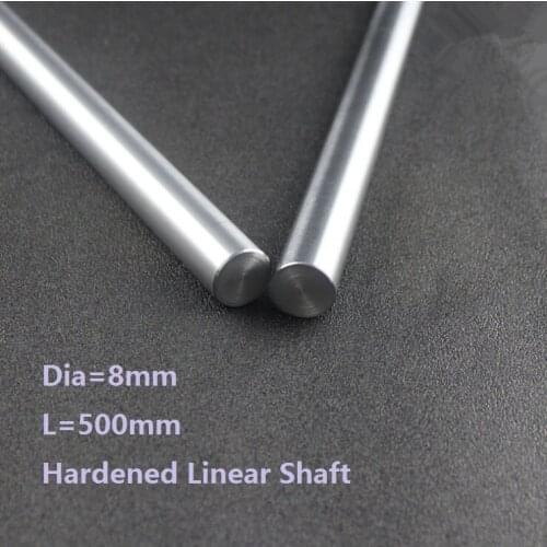 100pcs/lot Dia 8mm shaft 500mm long Chromed plated linear shaft hardened shaft rod bar rail guide for 3d printer cnc parts