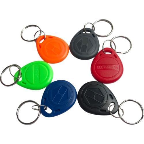 100pcs/lot RFID Keyfobs 125KHZ ABS Proximity Key Tags For Access Control With TK4100/EM 4100 Chip