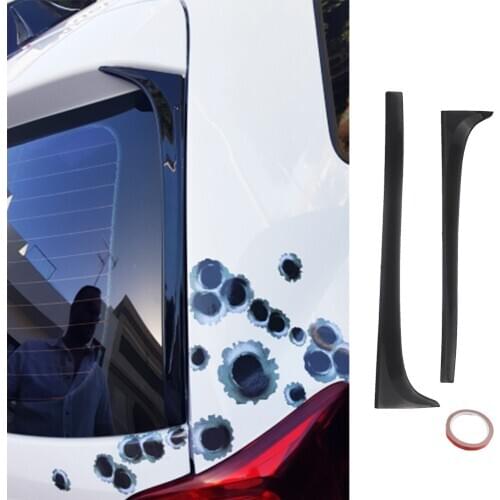 2pcs/set Rear Window Side Spoiler Wing Lip Cover Trim Sticker Fit For VW Golf 7 MK7 MK7.5 R GTE GTD Auto Accessories