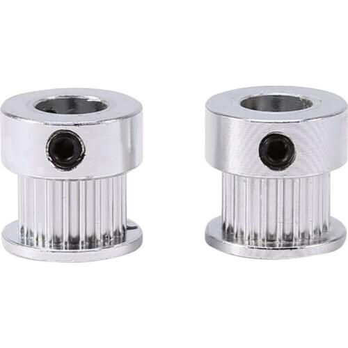 2pcs/Lot Aluminum Alloy Timing Pulleys Wheel 8mm Inner Diameter 20 Teeth for Printer