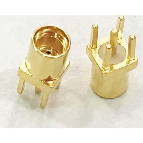 50pcs PC Board MMCX Female Straight PCB Mount Center Solder RF Coaxial Connector Adapter