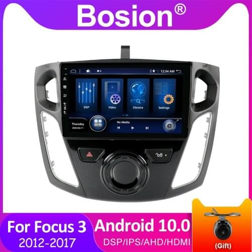 Bosion Android 10 Car Radio Multimedia Video Player For Ford Focus 3 Mk 3 2011-2019 GPS Navigation IPS DSP HDMI AHD 2 Din DVD