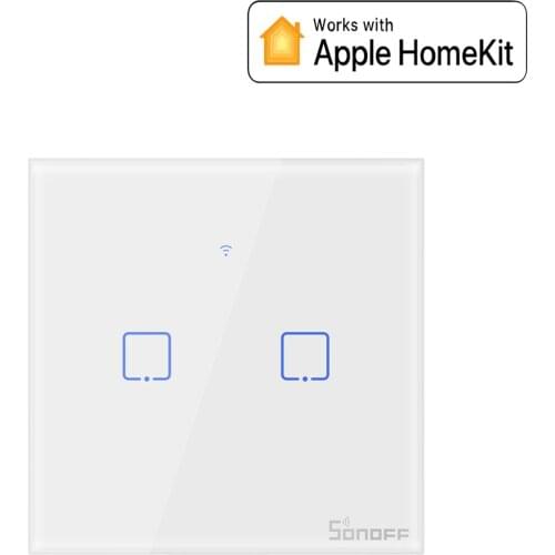 White WiFi Smart Touch Light ON/OFF Wall Switch Work With Apple HomeKit UK Type 86x86