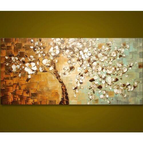 Frameless Panel Hand Painted Thick Palette Knife Painting Wall Art Picture Modern Abstract Canvas Large Oil Painting For Home