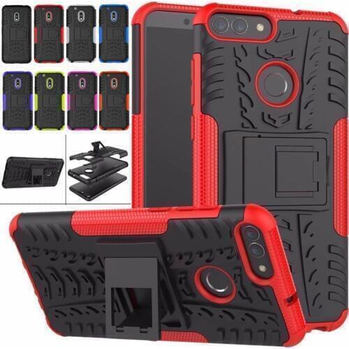 For Huawei Y5 Y6 Y9 2018 P20 P Smart P10 Y3II Y5II Y5II Honor 10 8 7X Case Armor Silicone Shockproof Stand Back Cover Cases