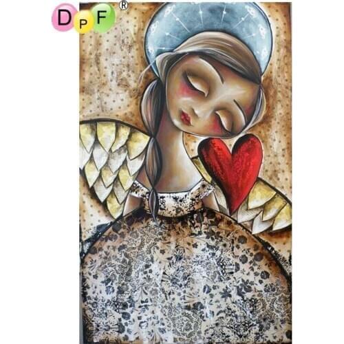 DPF DIY women 5D crafts diamond painting cross stitch wall painting home decor diamond mosaic kit full square diamond embroidery
