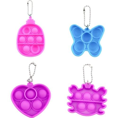 Stress Relief Sensory Toy Bubble Fidgeting Toy Keychain Charm Lovely & Decorative Safe & Odorless reusable Relieve Stress