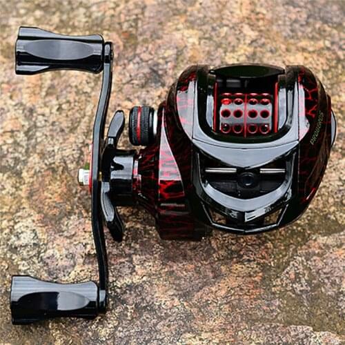 2021 New Aluminum Spool Baitcasting Reel 10kg Max Drag Fishing Reel 7.2:1 Gear Ratio Saltwater Freshwater Bass Fishing Wheel