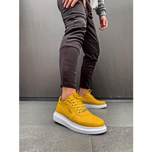 KNACK Yellow Daily Shoes Van for Men 040 Artificial Leather Rubber Lace-up Fall & Spring Casual Comfortable Outdoor Footwear Timberland Polo Fast and Free Shipping High Quality Fabric New Season Fashion Trendy 2021