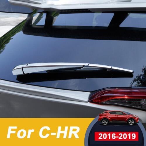 For Toyota C-HR CHR 2016 2017 2018 2019 ABS Rear Trunk Window Wiper Arm Blade Cover Trim Overlay Nozzle Garnish Accessories