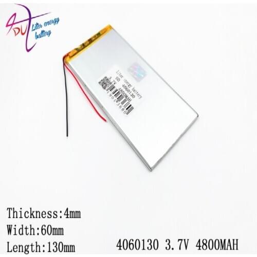 Best battery brand 1PCS 3.7V lithium polymer battery 4060130 tablet battery 4800MAH mobile power Liter energy battery
