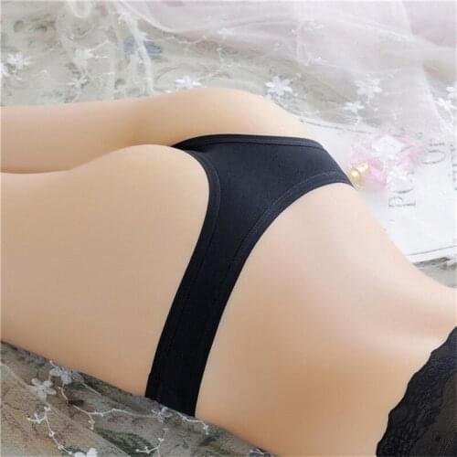 Luckymily Underwear Womens Sexy Cotton Seamless G-String Low Waist Comfortable Woman String Thongs Sex Lingerie Panties Tangas