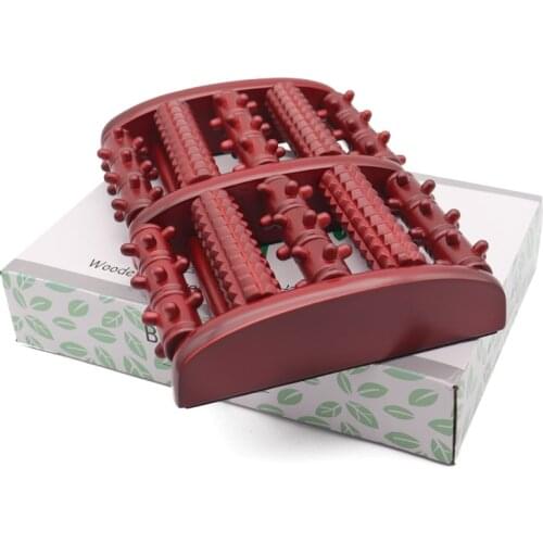 Raw Foot-Roller Massage-Reflexology Relief-Massager Relax Gift Wooden Spa Anti-Cellulite