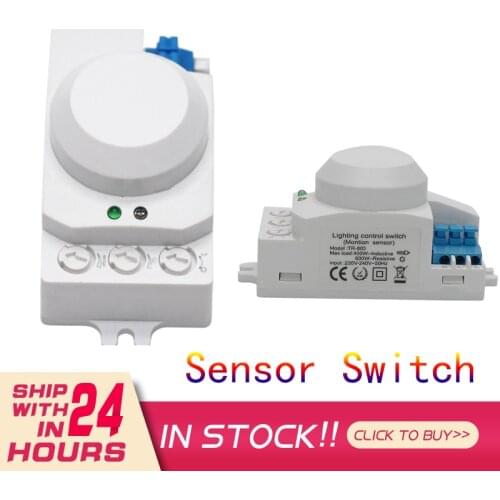 5.8G 220-240V Microwave Smart Movement Body Detector Sensor Lights Switch Infrared Motion Induction Lamp Switch Easy To Install