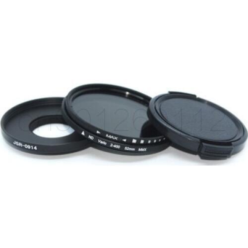 3 in 1 set Adjustable 52mm Neutral Density ND 2-400 Filter Lens for xiaomi yi 2 4k yi 4k plus sport action Camera