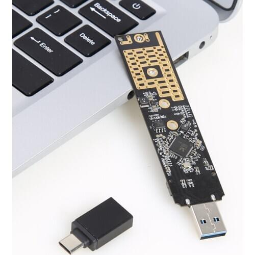 NVMe to USB Adapter RTL9210 Chip M2 PCIe Based M Key SSD to to USB 3.1 Type A HDD Case with USB Cable Pouch New