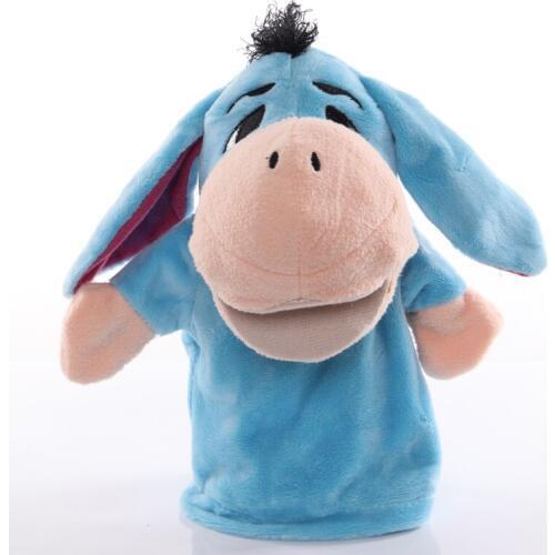 25cm Animal Hand Puppet Donkey Plush Toys Baby Educational Hand Puppets Cartoon Pretend Telling Story Doll Toy for Children Kids