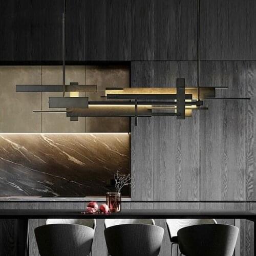 Luxury Postmodern LED Chandelier Lighting Dining Living Room Creative Hanging Lamp Black Bedroom Villa Lobby Decorative Fixtures