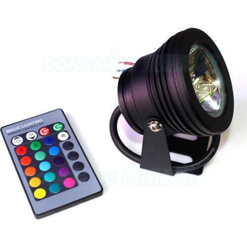 With 24key remote controller RGB led underwater lights DC12V changeable 10W underwater led lights waterproof ip68