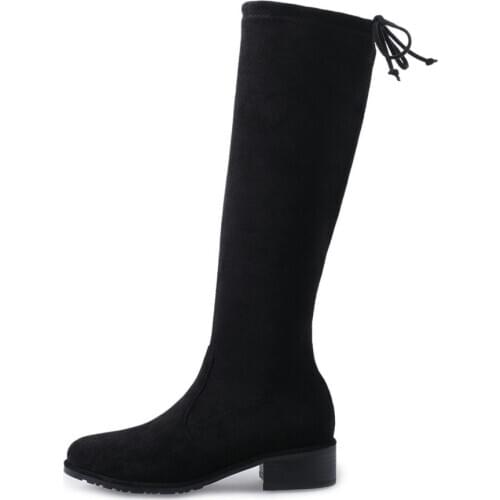 SKLFGXZY 2020 New autumn/winter women The knee boots Genuine leather Female boots European brands Stretch boots handmade