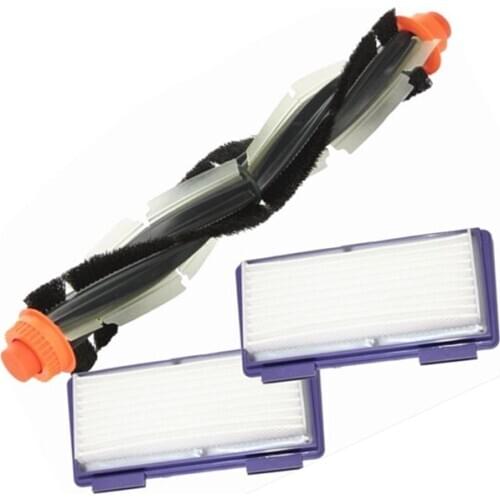 Replacement Combo Roller Brush & HEPA Filter for Neato XV-21 XV Signature Pro XV-11 XV-12 XV-15 Curved Combo Roller Brushes Mop