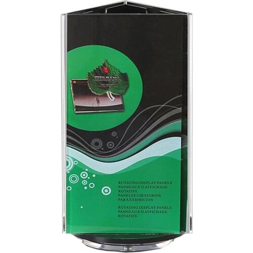 Countertop 3-sided Rotating Acrylic Sign Holder for restaurant,cafe,hotel usage YRSH-002