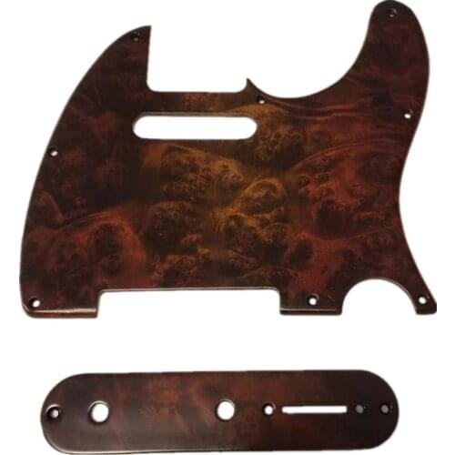 Telecaster Guitar Pickguard hand made birds eye wood Tele Pickguard Set