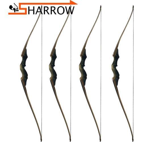 1 Set 60Inch 30lbs-60lbs Archery Black Hunter Recurve Bow Takedown Bow Left and Right Hand Customization Hunting Shooting Sports