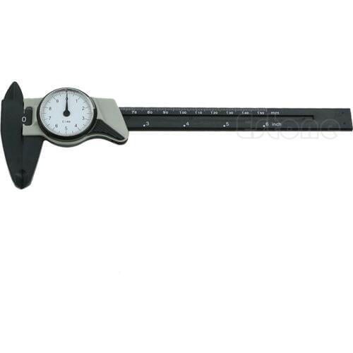 1PC New Dial Caliper Plastic Vernier Caliper 4 Way Gauge Micrometer 6inch 150mm #D13822