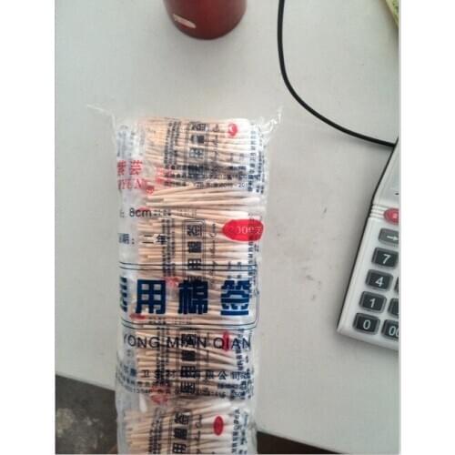 1bag 20pcs Multithread medical cotton swab cotton pad cotton swab cotton swab stick 50 wood large