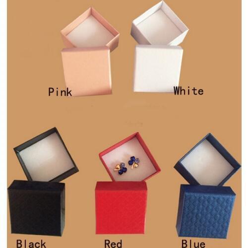 10pcs a lot sell Jewelry package ,5x5x3cm fashion pink/white color For earring/ring /bracelet jewelry nice box A89