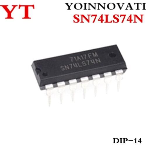 100pcs/lot SN74LS74N SN74LS74 74LS74 DIP14 IC Best quality