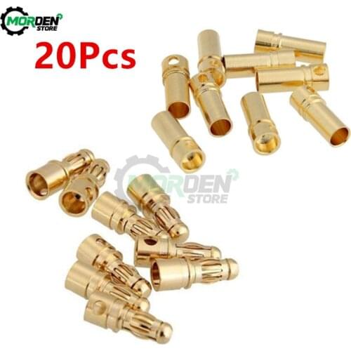 20Pcs 3.5mm DIY Gold Plated Male Female Bullet Banana Connector Plug For RC ESC Battery Motor Terminals Parts