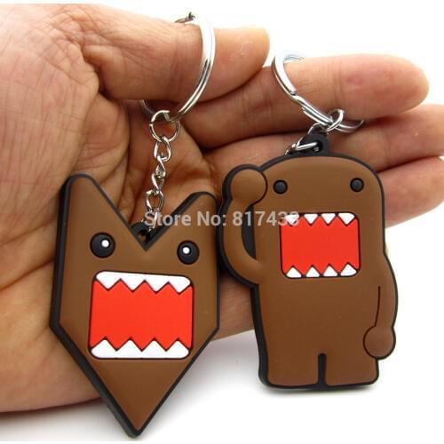 20pcs soft rubber JDM Japanese Toy domo kun domokun domo-kun leaf wakaba keychain keyring