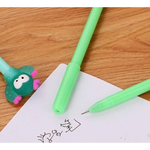 20PCs Creative Simulation Cactus Gel Pens Set Cute Cartoon Learning Stationery Office Signature Pen Kawaii School Supplies