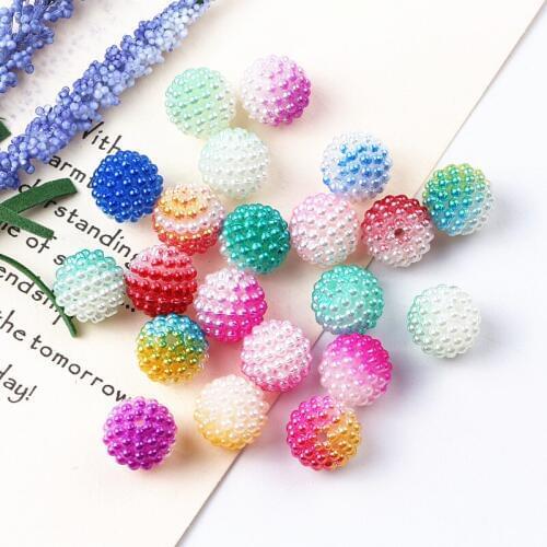 200pcs 12mm Mix color Round Beads ABS Imitation Pearls Mounted Removable Type For Clothing Package Shoe Crafts